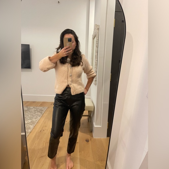 We The Free- Faux Leather Straight Leg Pants, black - Picture 2 of 6